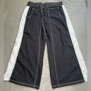 Pilcro Reworked Wide Leg Sport Pants XL Womens Contrast Drawstring